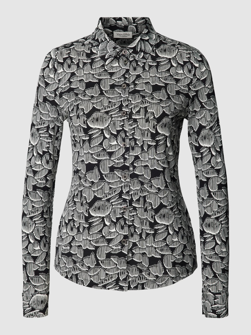 Bluse mit Hemdblusenkragen in black