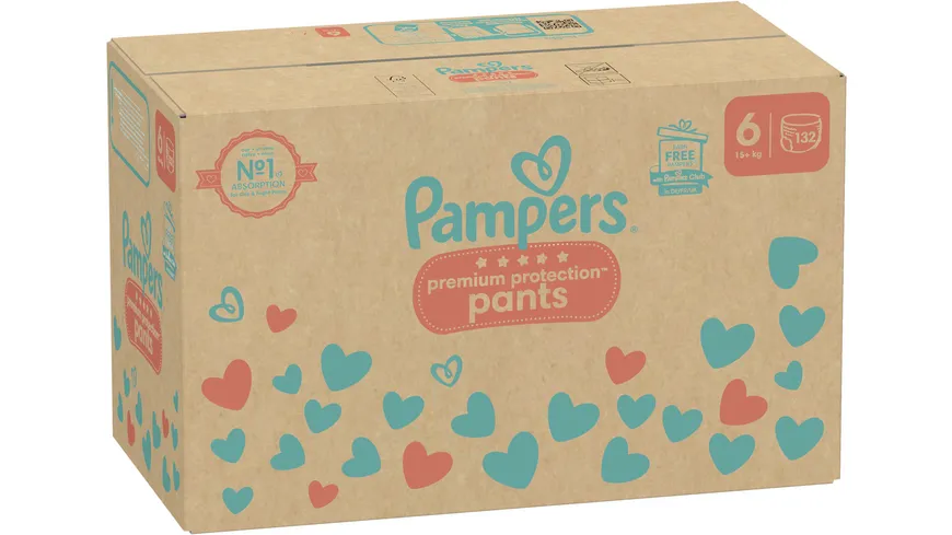 Pampers Premium Protection Pants Windeln Gr. 6 15+kg Monatsbox