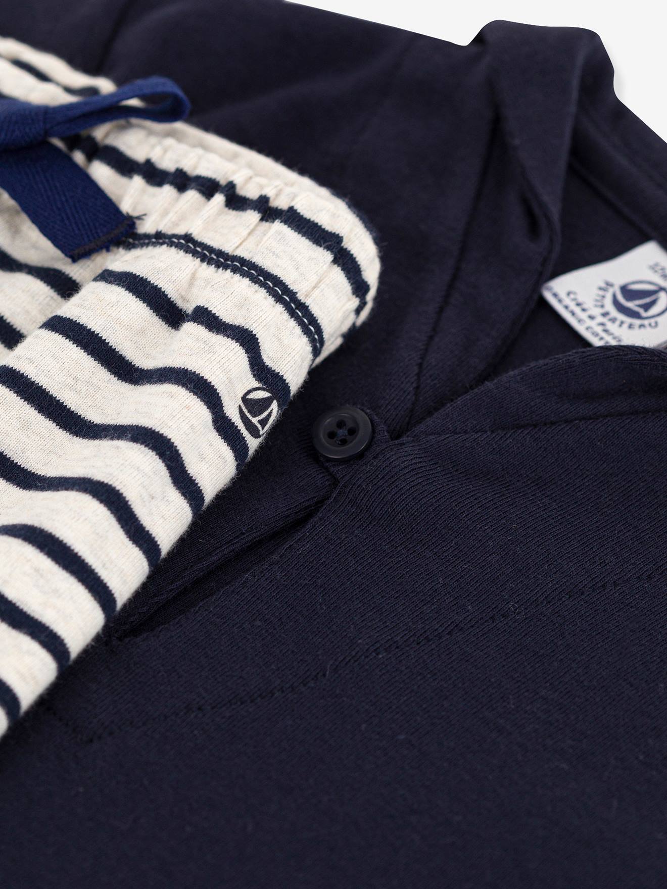 Ensemble naissance 2 pièces PETIT BATEAU bleu