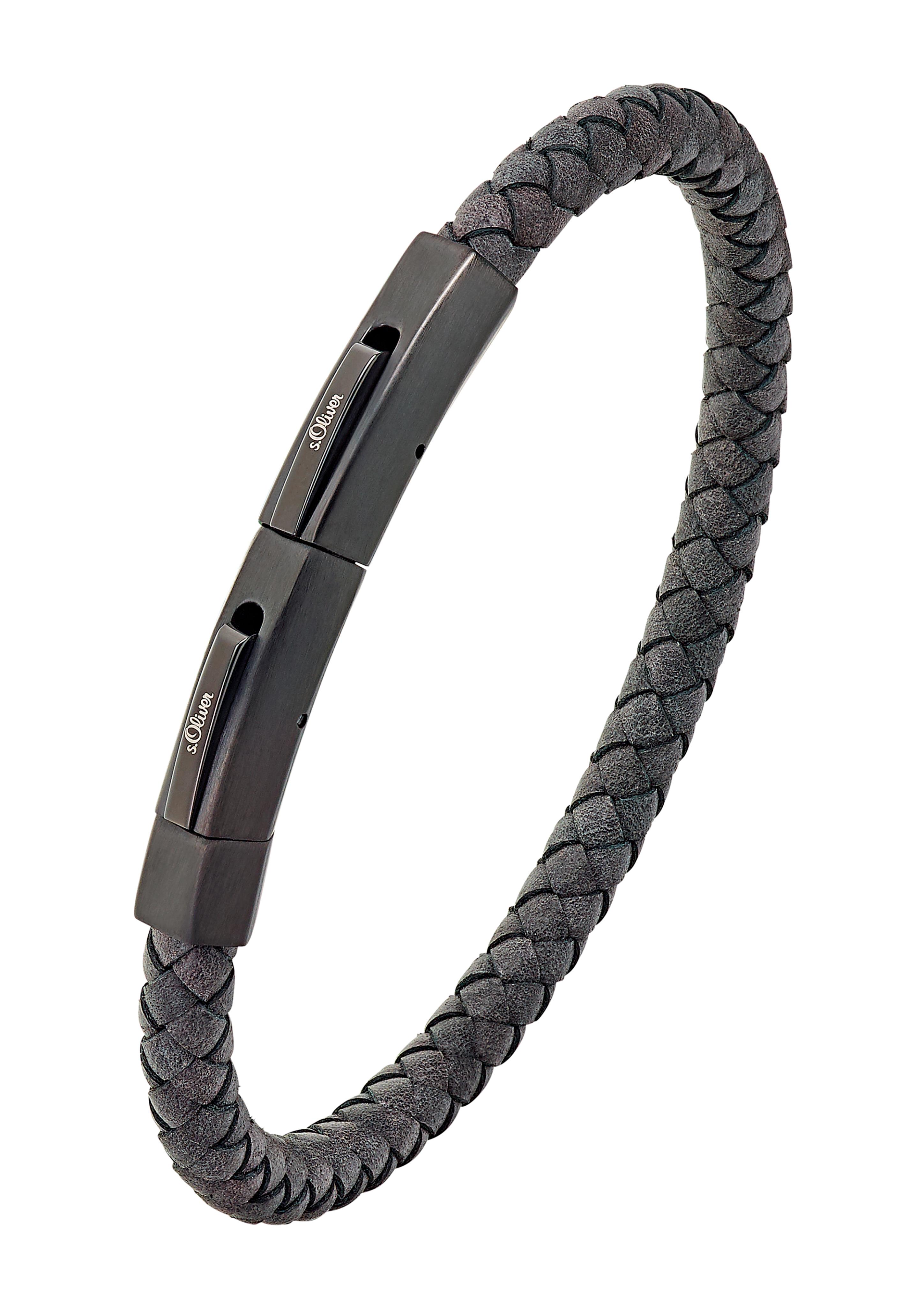 Armband aus Edelstahl und Leder  6005026-99B0