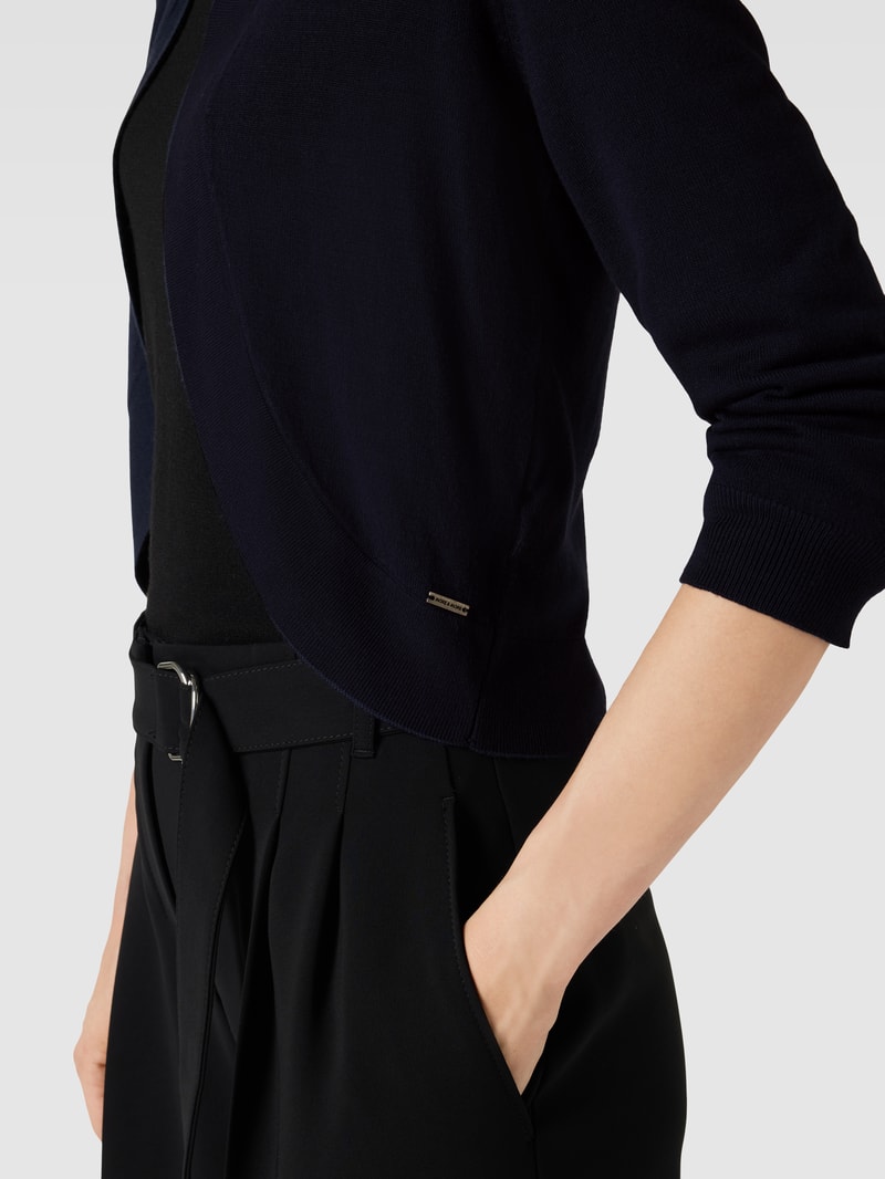 Bolero aus Viskose-Mix mit Schalkragen in marineblau
