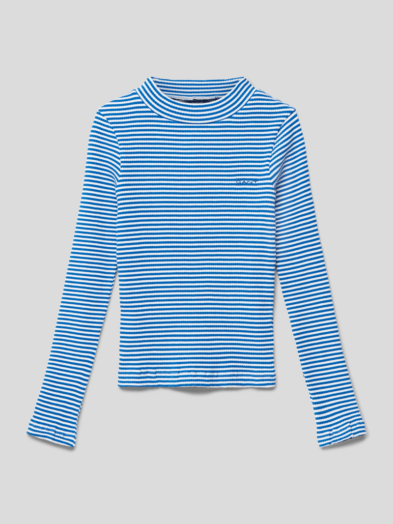 Longsleeve mit Streifenmuster Modell 'POLO' in royalblau