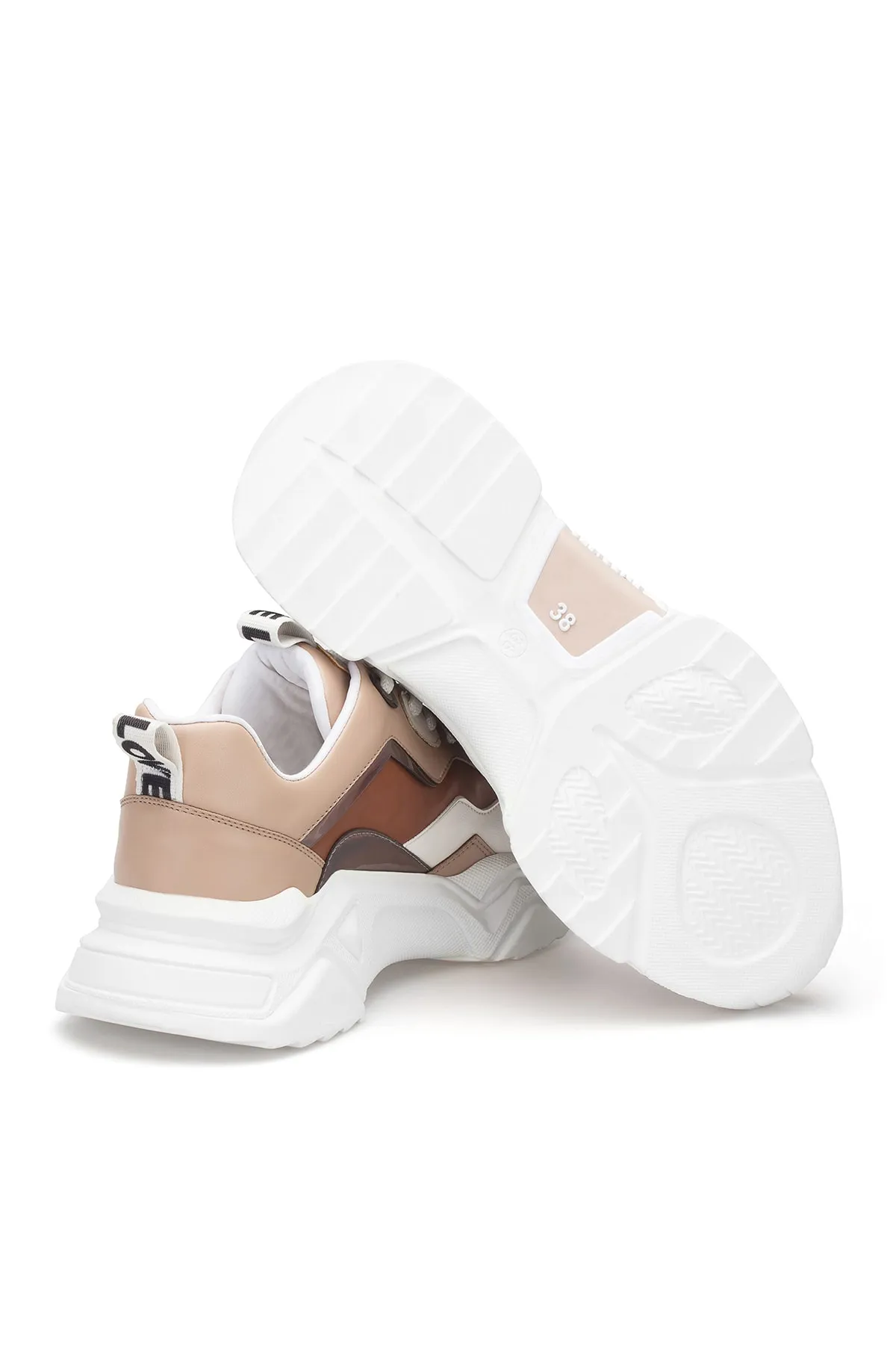 DARK SEER  Damen-Sneaker in Hellbraun und Weiß