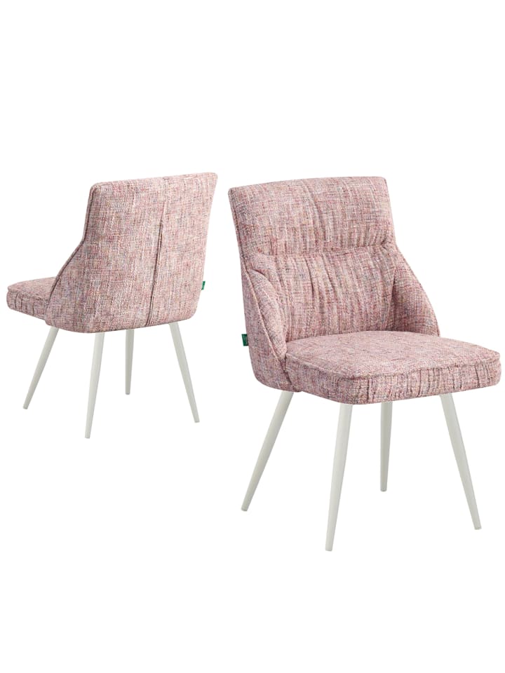 DUBI Möbel 2er-Set: Drehstuhl MELINA in Rosa - (B)49 x (H)83 x  (T)62 cm günstig kaufen onesize