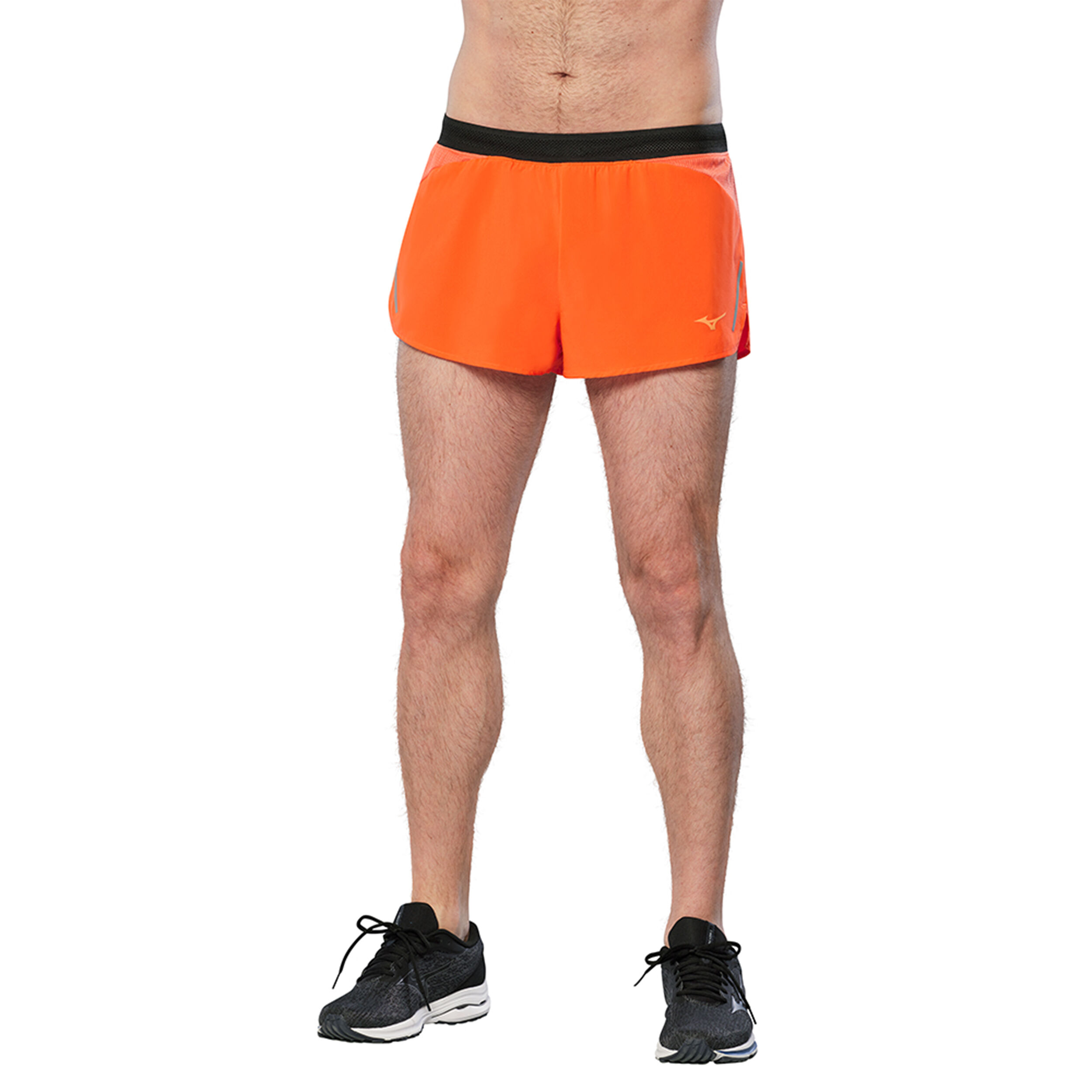 Aero Split 1.5 Laufshorts Herren - Orange, Schwarz
