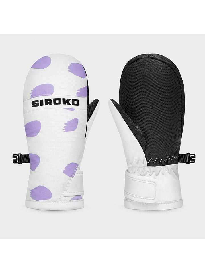 Siroko Funktionsfäustlinge ''Polka dots'' in Weiß/ Lila günstig kaufen
