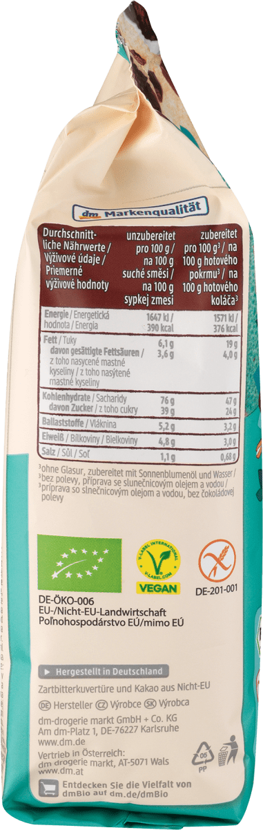 Backmischung Schokokuchen, glutenfrei, 380 g