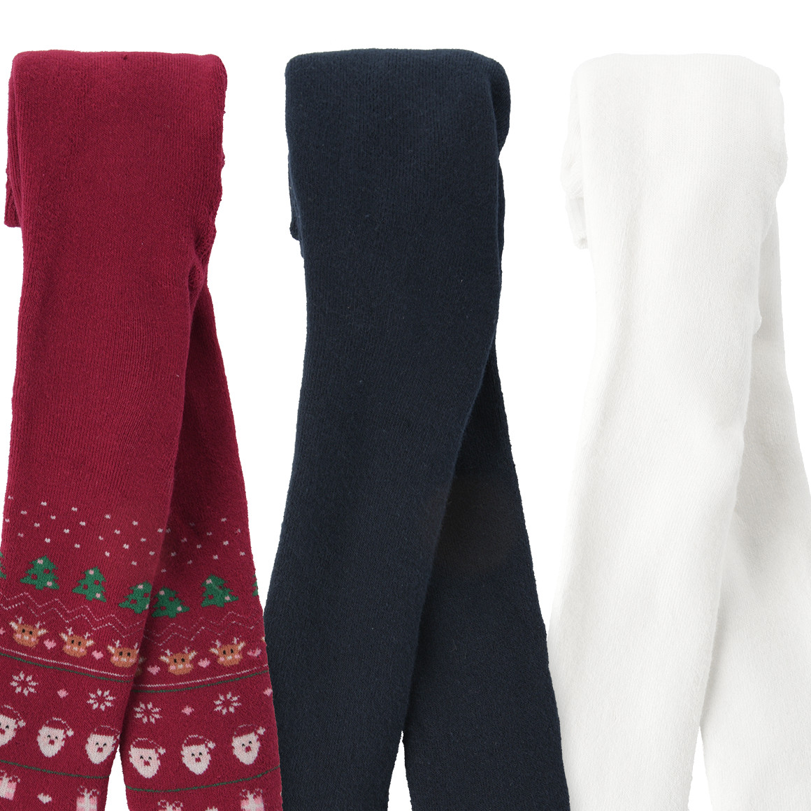 3 Baby Weihnachtsstrumpfhosen im Set