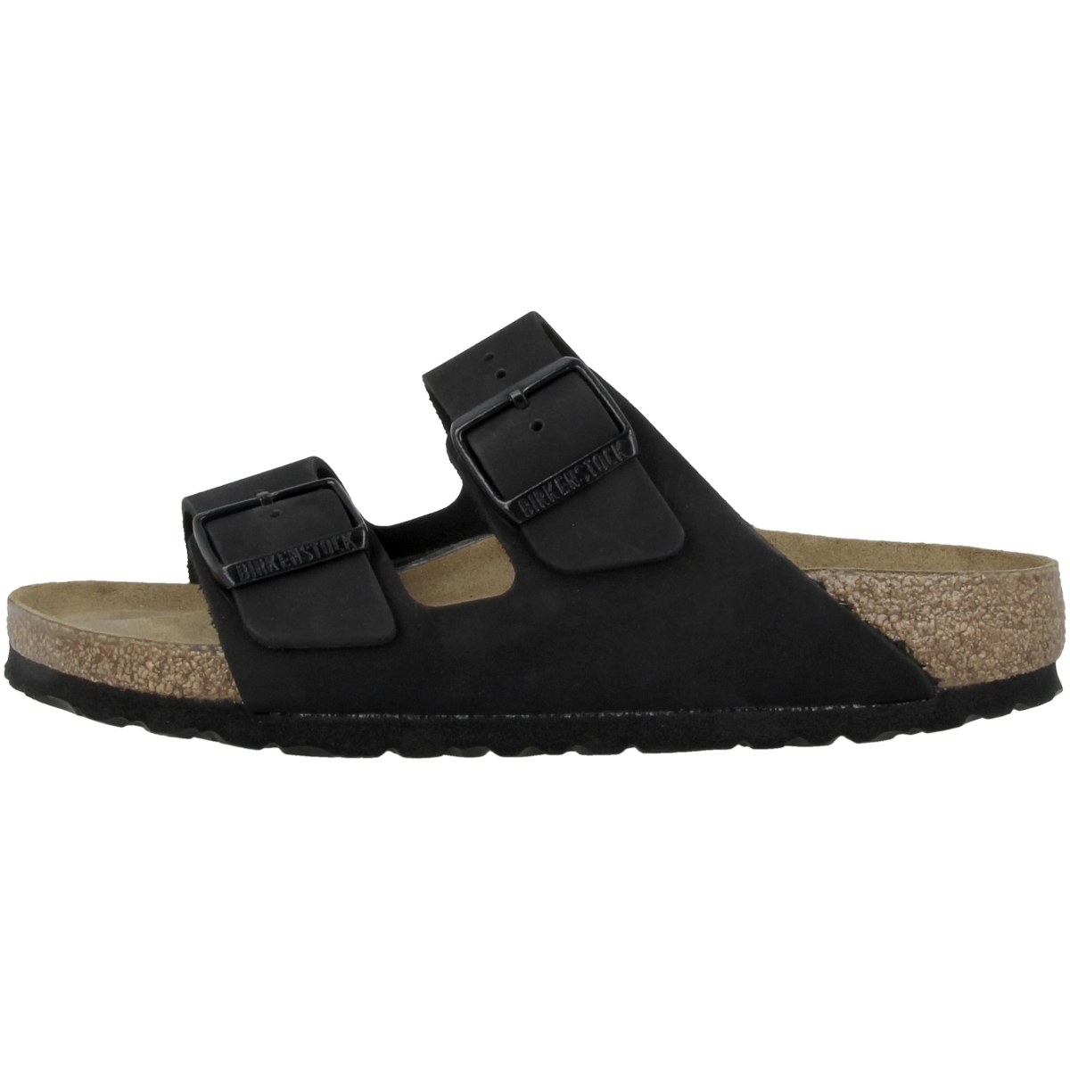 Birkenstock Arizona SFB Nubukleder normal Sandale schwarz
