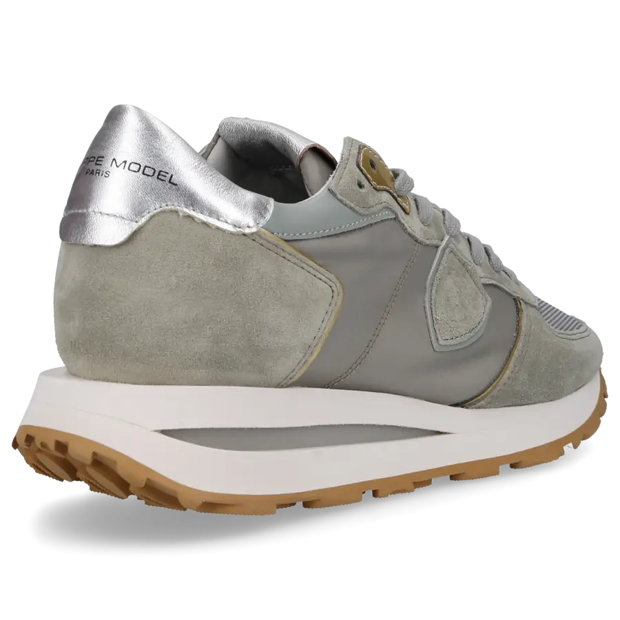 Philippe Model - Sneaker low TROPEZ HAUTE Veloursleder Textil - grün