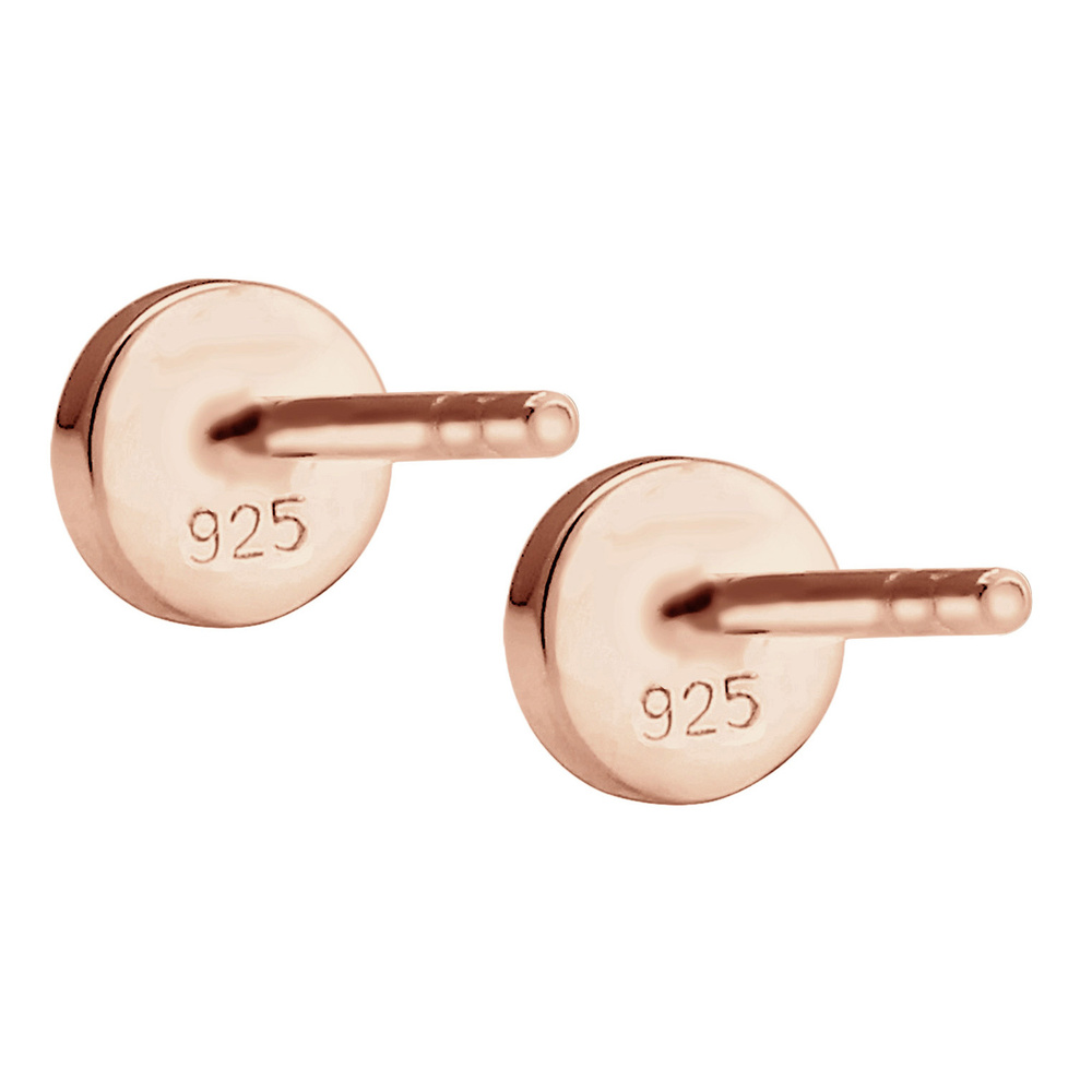 Elli Elli Boucles d'Oreilles Femmes Clous d'oreilles Cercle Géo avec Émail Blanc en Ar Boucles d'oreilles