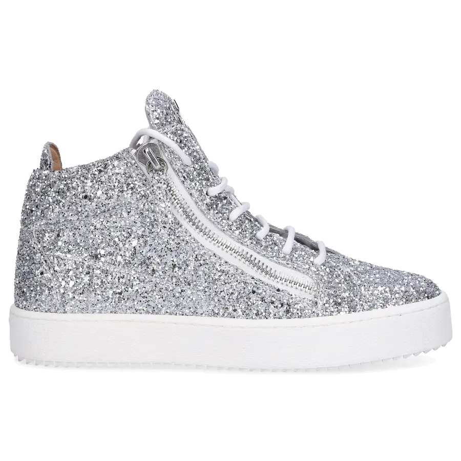 Giuseppe Zanotti - Sneaker high KRISS Glitter - grau