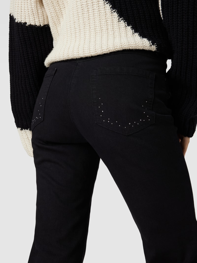 Jeans mit 5-Pocket-Design Modell 'CORA' in schwarz