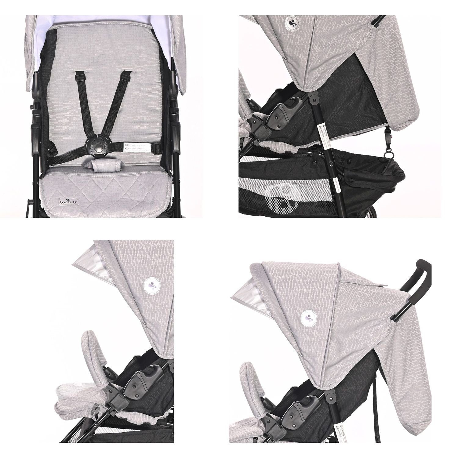 Lorelli Kinder-Buggy Kinderwagen Buggy Martina, Fußabdeckung, Frontbügel abnehmbar, Sonnendach