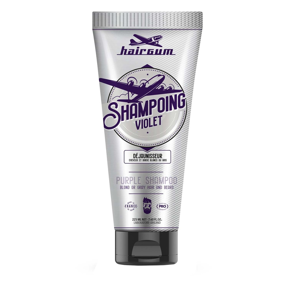 hairgum Shampoing Violet Déjaunisseur Shampoing cheveux et barbe