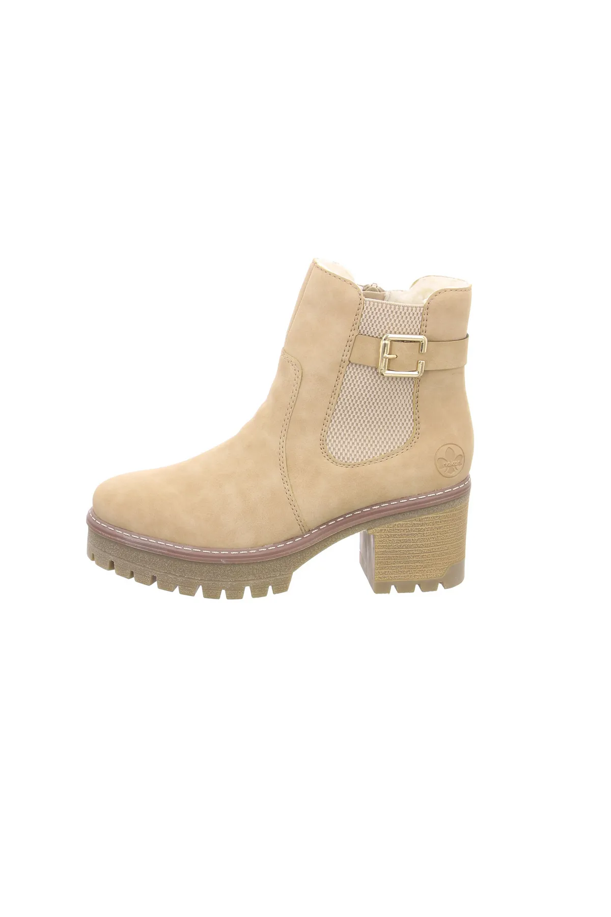 Rieker  Stiefelette - Beige - Flacher Absatz