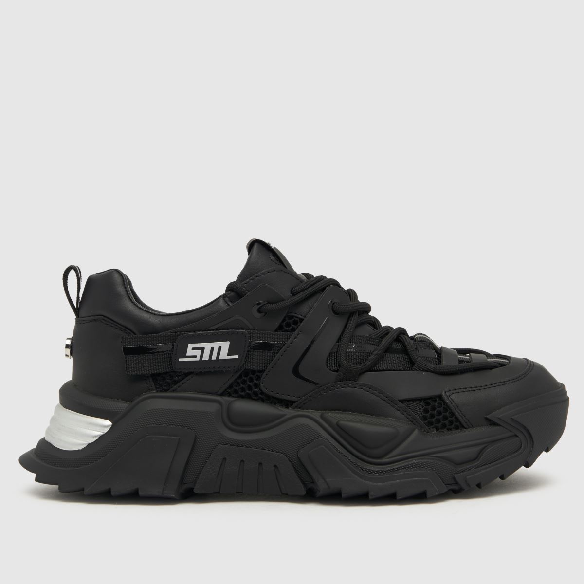 Steve Madden Kingdom sportcipők fekete és ezüst színben