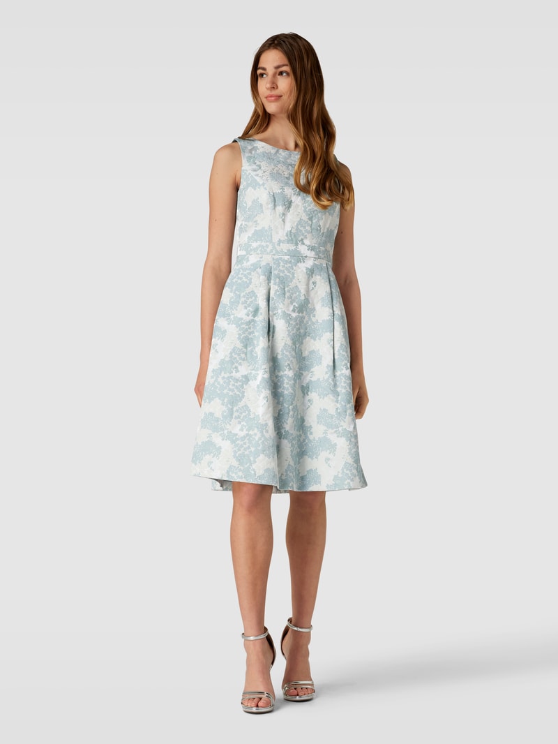 Cocktailkleid mit Allover-Muster in schilf