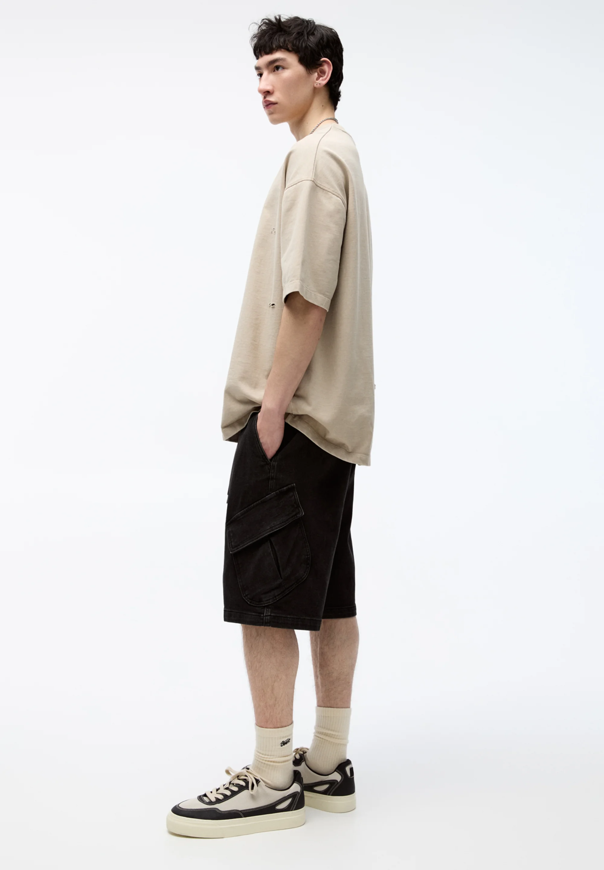 PULL&BEAR BUND - Pantalones cortos vaqueros