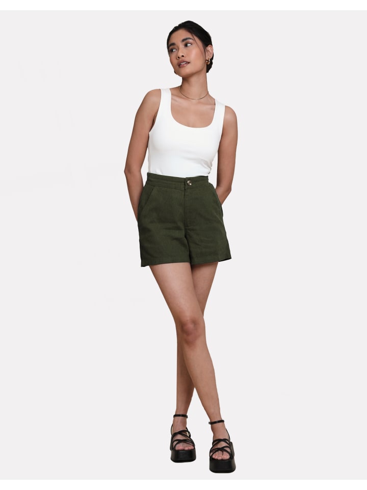 Threadbare Shorts THB Cactus Class Linen Short in olive günstig kaufen 42