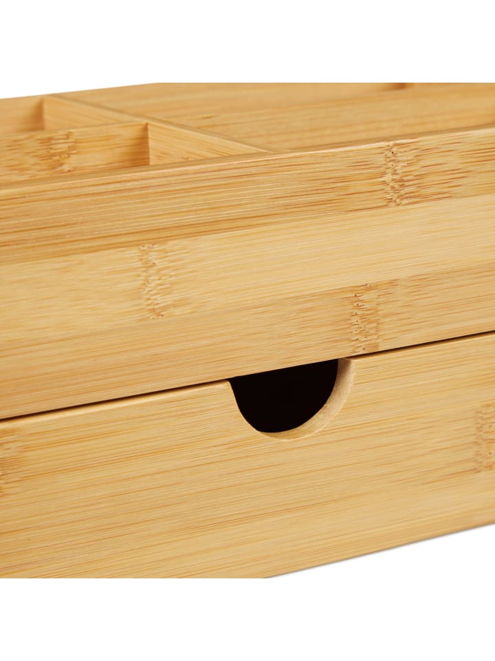 relaxdays Kosmetik Organizer 4 Fächer in Natur günstig kaufen onesize
