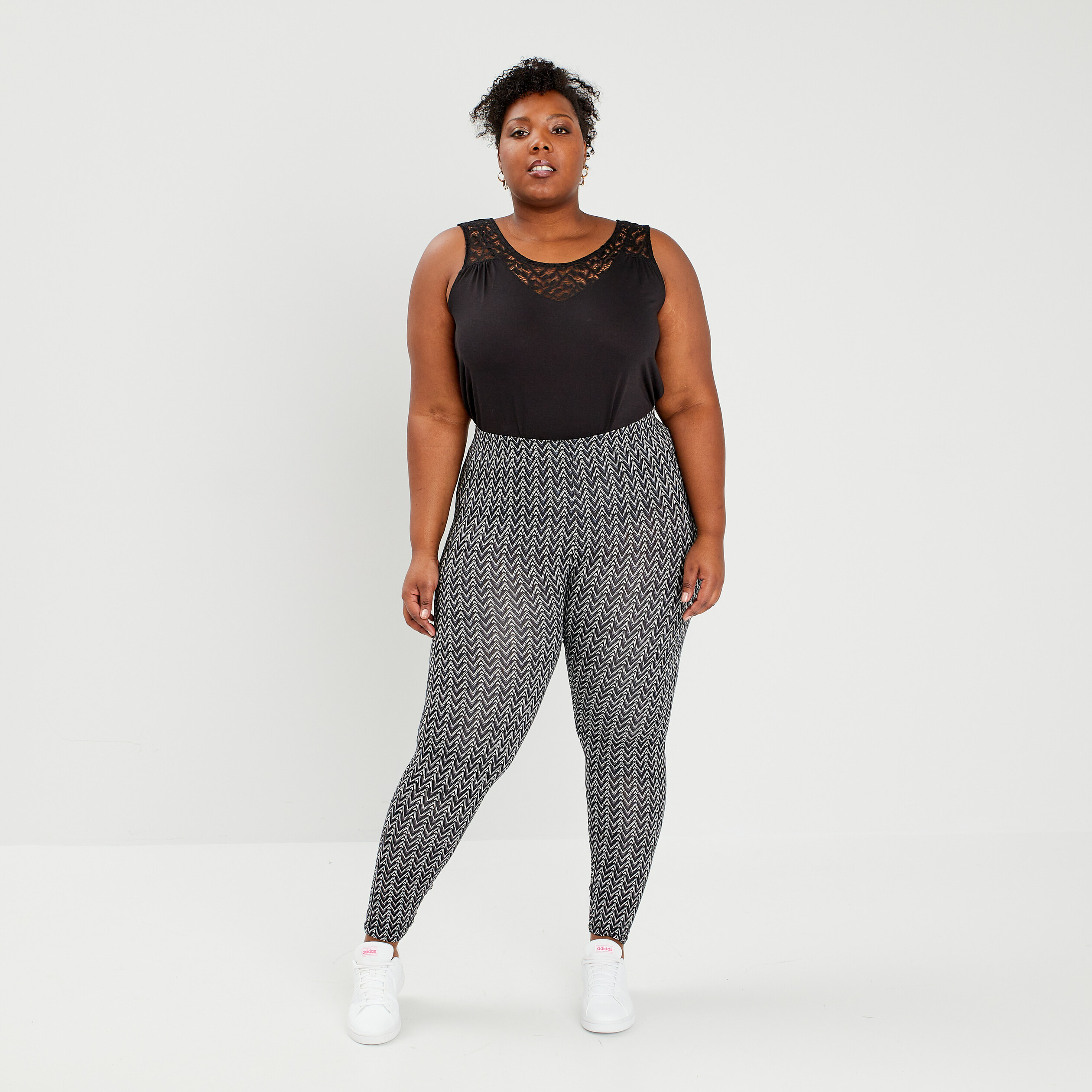 Pantalon legging noir femme grande taille | La Halle