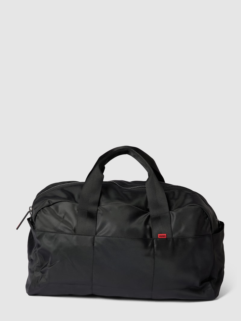 Weekender mit Label-Detail Modell 'Ethon' in schwarz