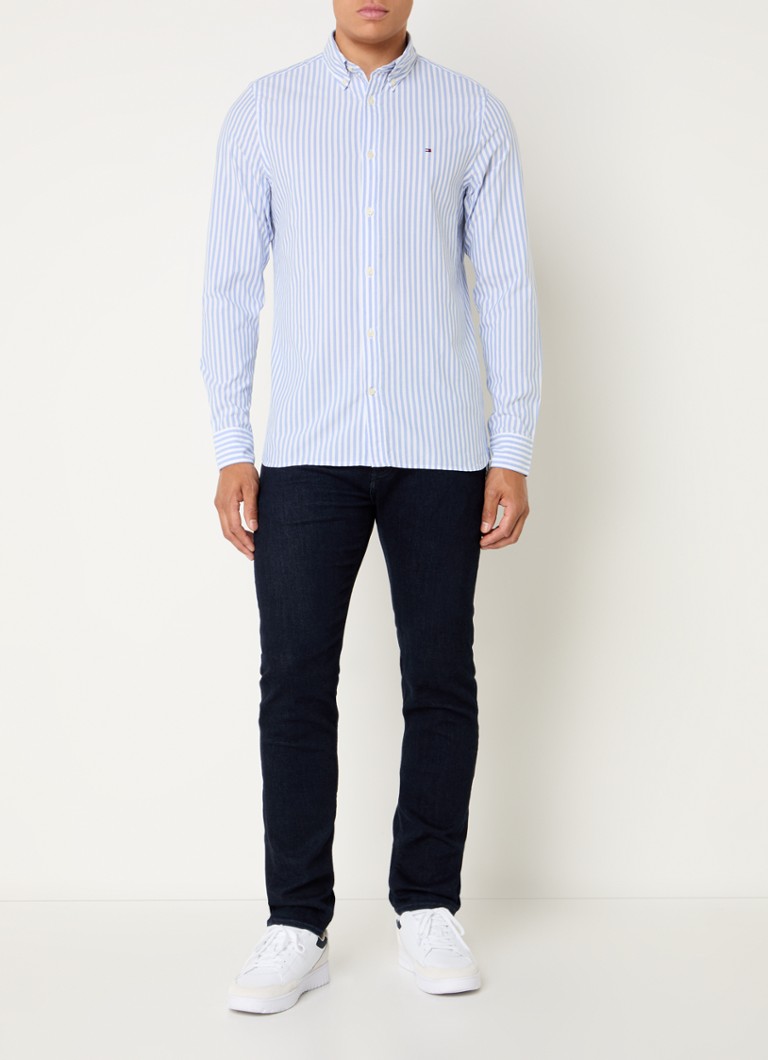 Tommy Hilfiger slim fit košulja s prugastim printom i logotipom