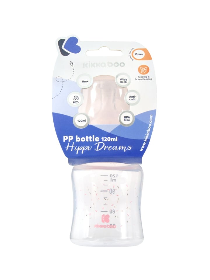 Kikkaboo Babyflasche PP 120 ml in rosa günstig kaufen onesize