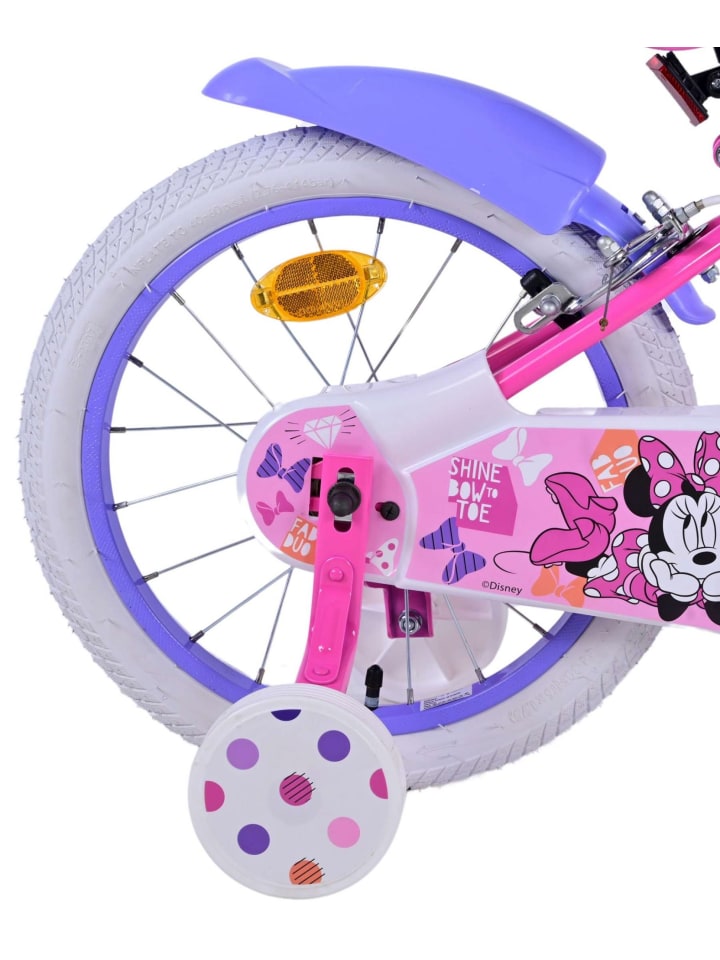 Volare Kinderfahrrad Disney Minnie Fahrrad für Mädchen 16 Zoll Kinderrad Rosa 4 Jahre günstig kaufen onesize