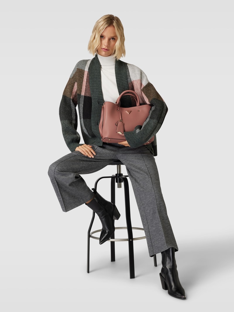 Henkeltasche mit Label-Detail Modell 'MERIDIAN' in rosé