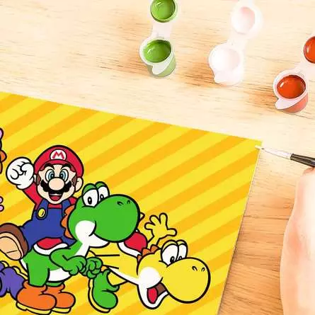 CreArt Super Mario - Malen nach Zahlen für Kinder ab 9 Jahren