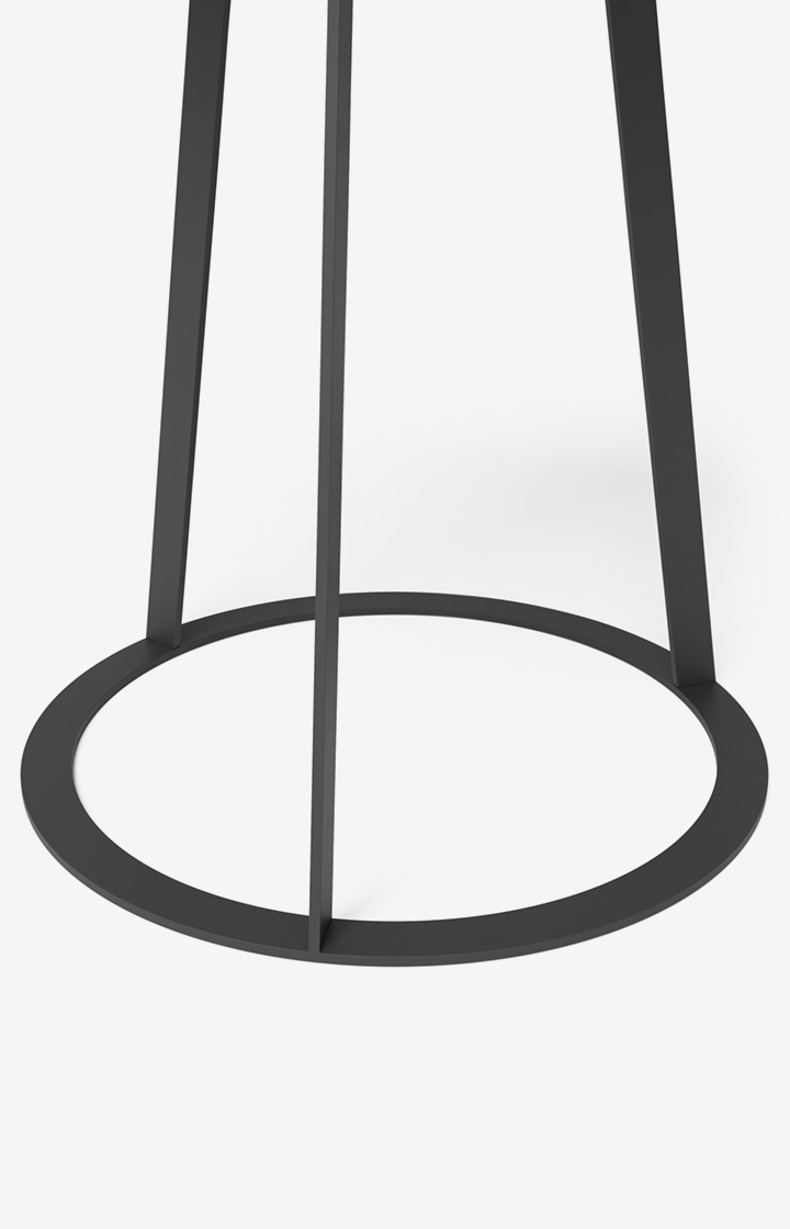 Beistelltisch JOOP! ROUND mit Raucheichenplatte, 45 x 52 cm in Anthrazit