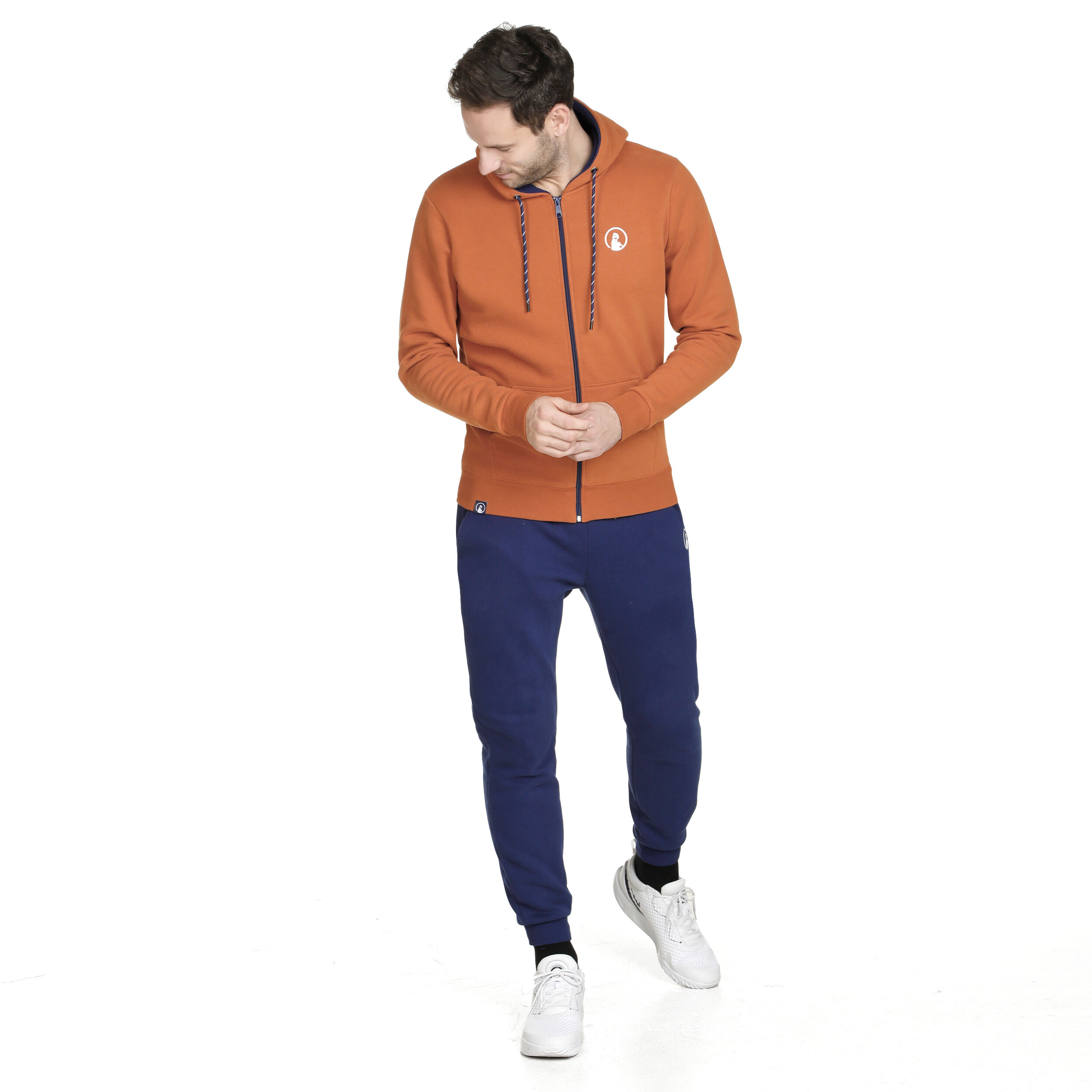 Retro Monkey Sweatjacke Herren - Orange, Mehrfarbig