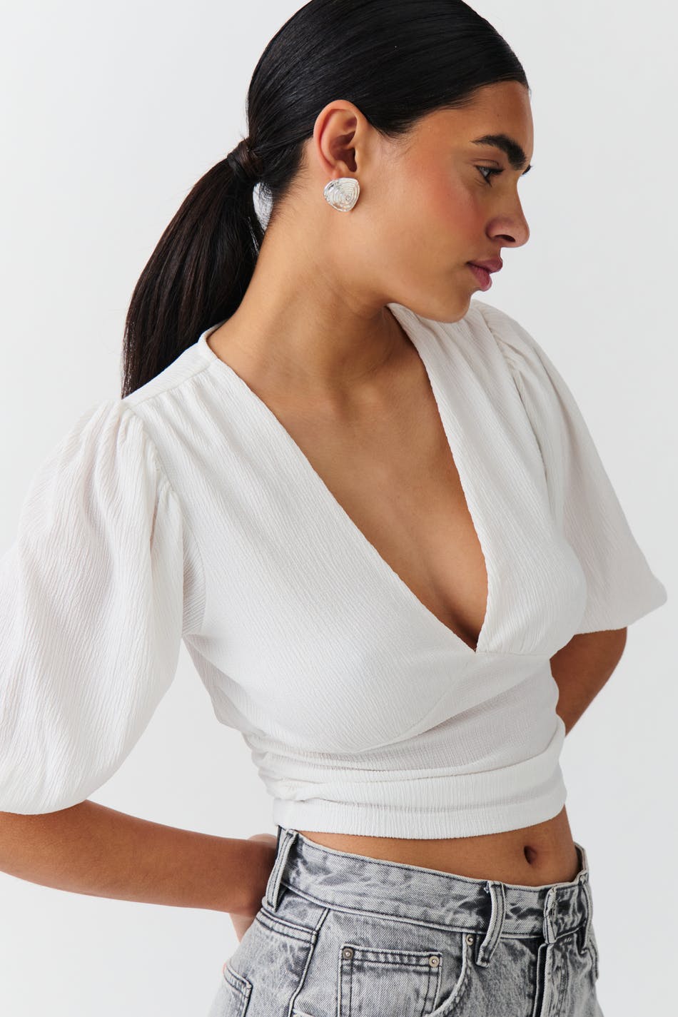 Puff sleeve top
