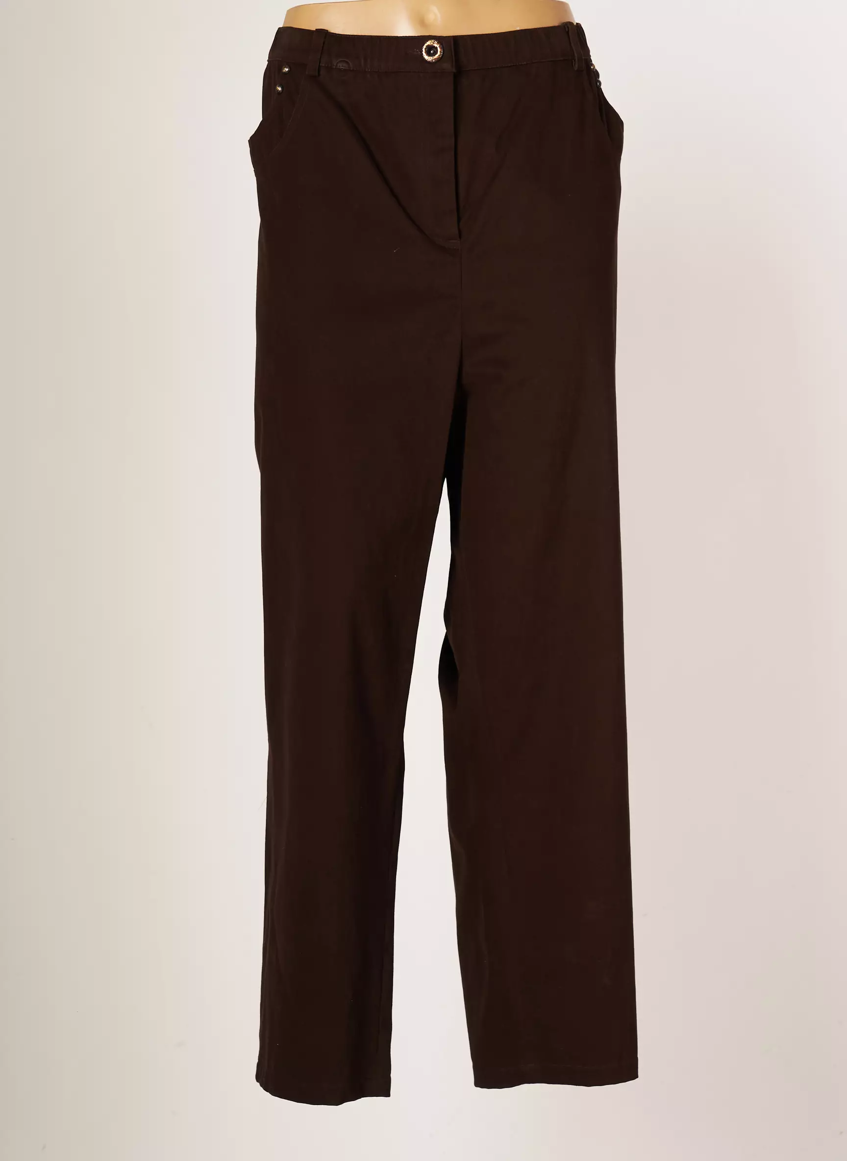 Jumfil Pantalons Droits Femme couleur marron