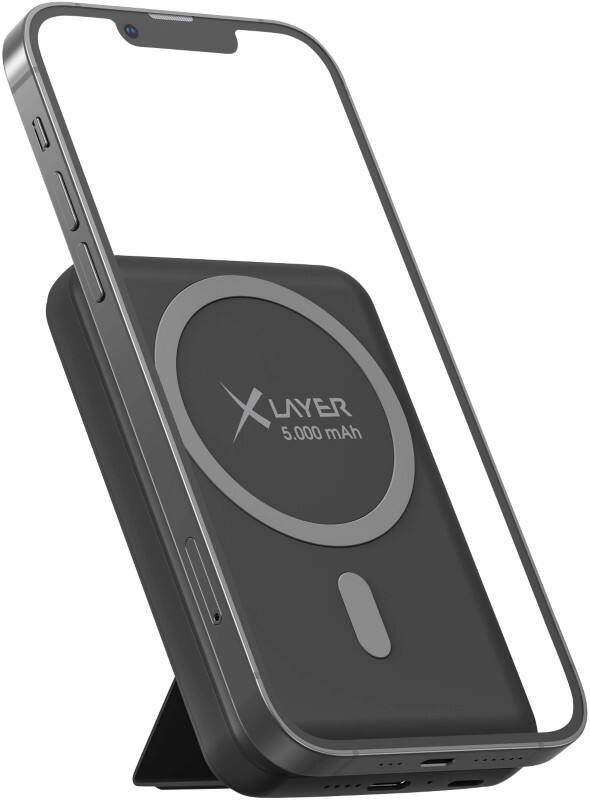 XLayer MagFix Pro Powerbank 5000 mAh Lithium-Polymer (Li-Polymer) Schwarz