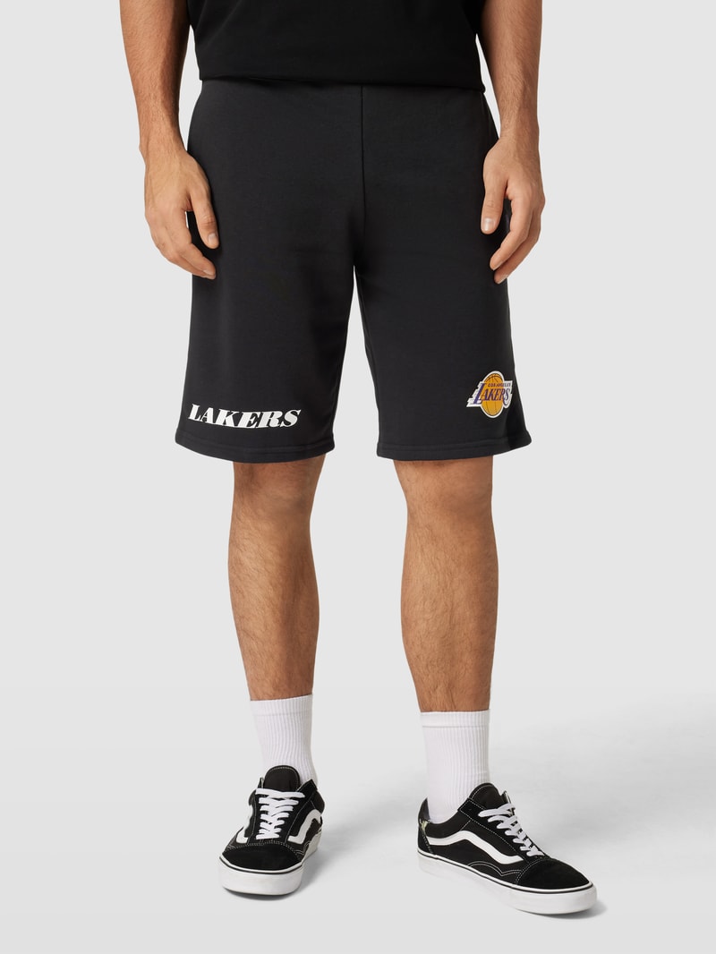 Shorts mit Prints Modell 'NBA WORDMARK' in schwarz