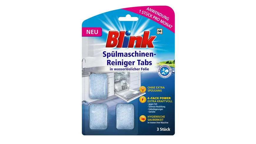 Blink Spülmaschinen-Reiniger Tabs - in wasserlöslicher Folie