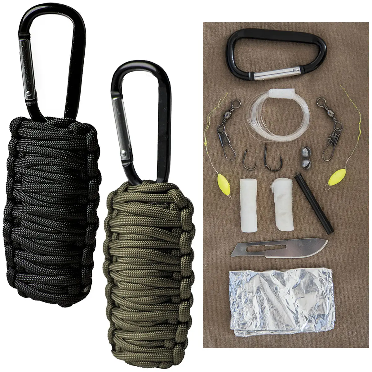 Paracord Survival Kit small versch. Farben