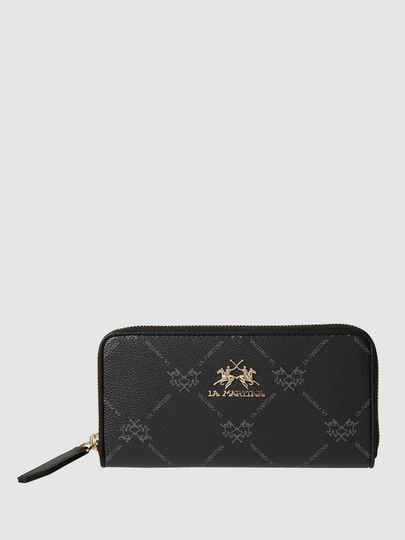 Portemonnaie in Leder-Optik in schwarz