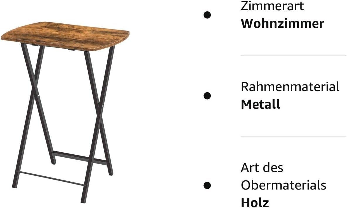 Hoobro Klapptisch Beistelltisch Klappbar, Kleiner Sofatisch, Tablett Tisch