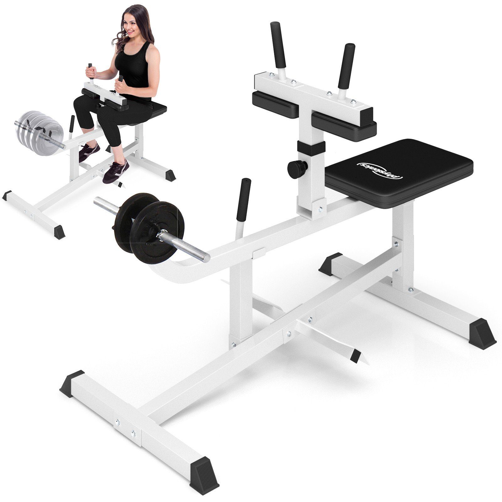 Physionics Multitrainer Wadenmaschine - sitzend, max. Belastung: ca. 220 kg, 107/60/104 cm
