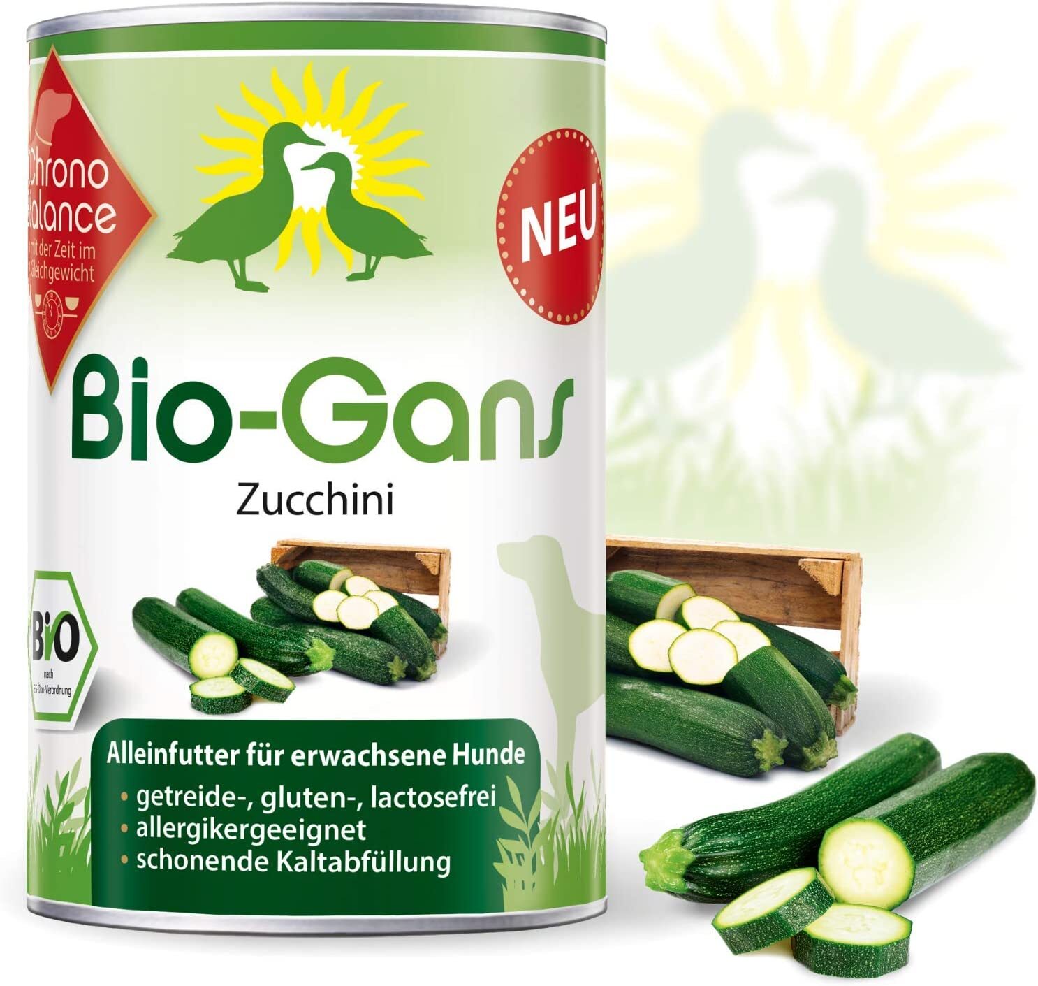 ChronoBalance Hundenassfutter ChronoBalance Alleinfutter Gans mit Zucchini 400 g