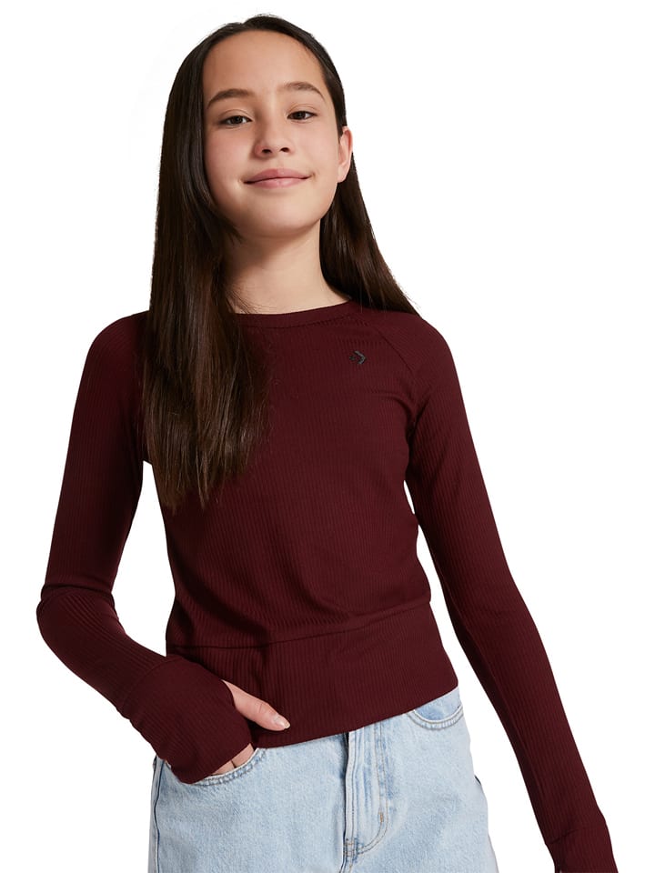 Converse Longsleeve in Dunkelrot günstig kaufen
