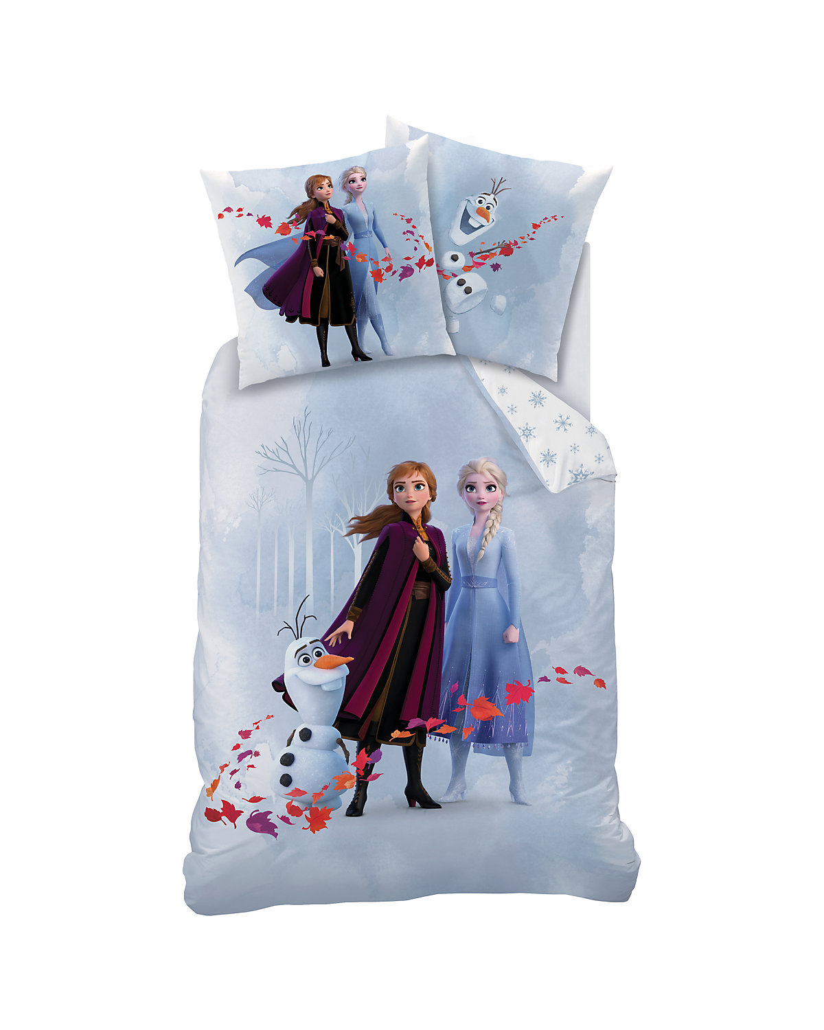Kinder-Bettwäsche Mädchen Eiskönigin Frozen, Renforcé, 135 x 200 cm + 80 x 80 cm