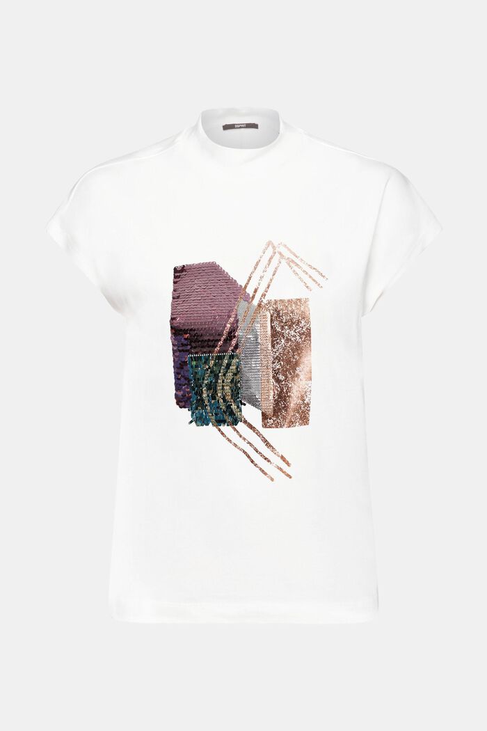 T-Shirt mit Paillettenapplikation, TENCEL™