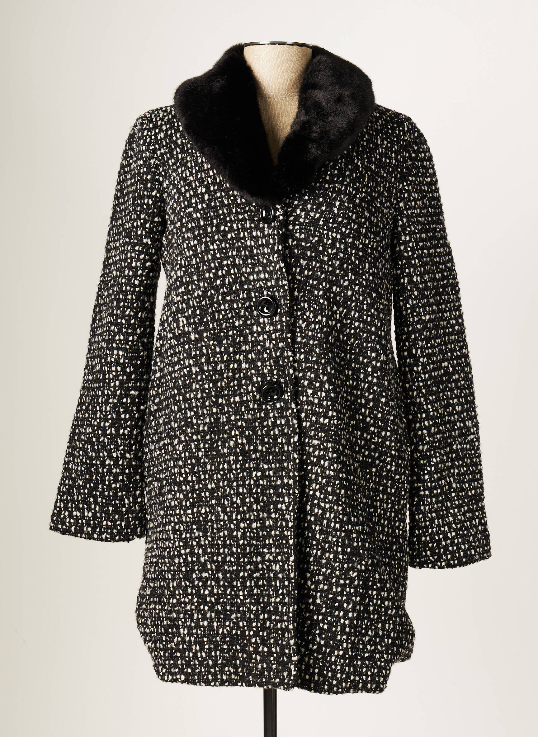 Blanc Boheme Manteaux Longs Femme couleur noir