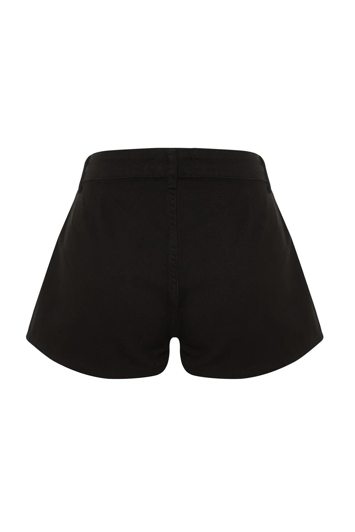 Trendyol Collection  Schwarzer, plissierter Denim-Shorts-Rock TWOSS22SR00164