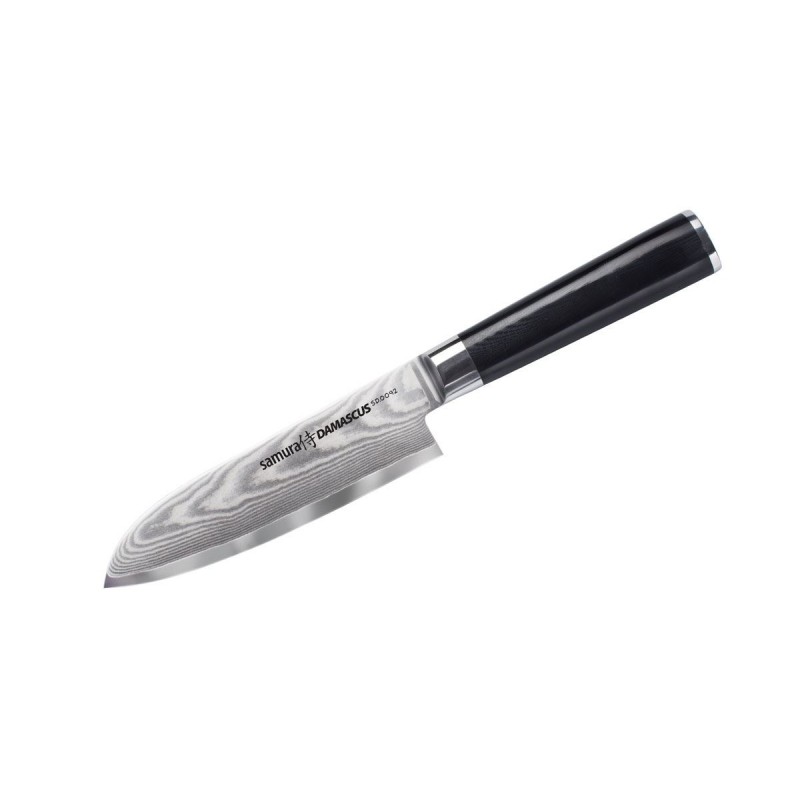 Samura Damascus Japanisches Küchenmesser, alveoliertes Santoku cm.14,5